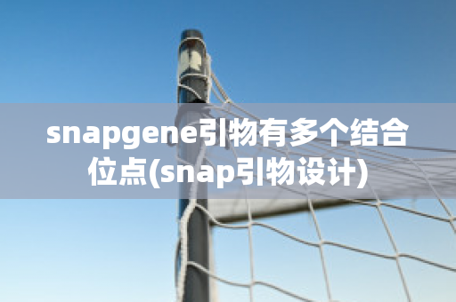 snapgene引物有多个结合位点(snap引物设计)